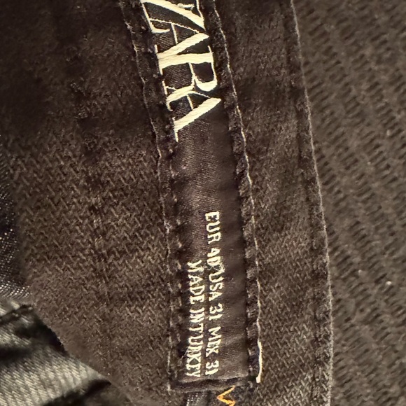 Zara jeans. All black. Waist 31 - Picture 2 of 4